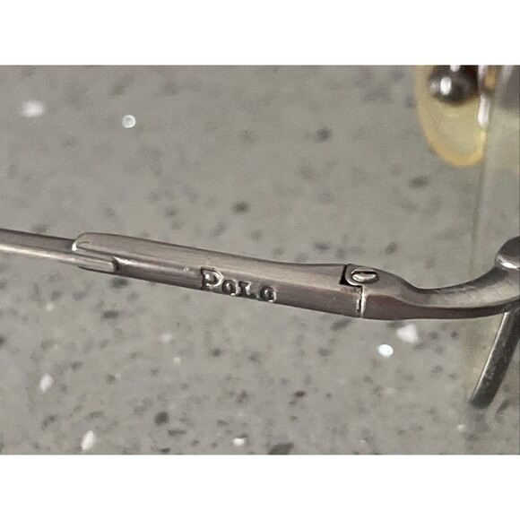 Vintage POLO RALPH LAUREN 296 WM6 EYEGLASSES Frames ONLY 50-19-140 Italy silver main image 6